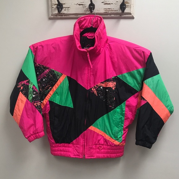 neon jacket 80s